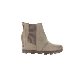 Sorel Taupe Wedge Chelsea Ankle Boots